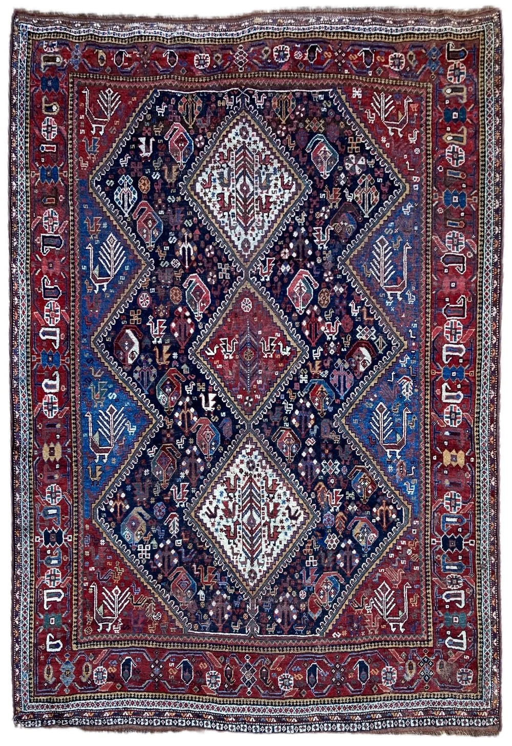 Antique Qashqai Rug 1.90m 1.57m — Rug Addiction